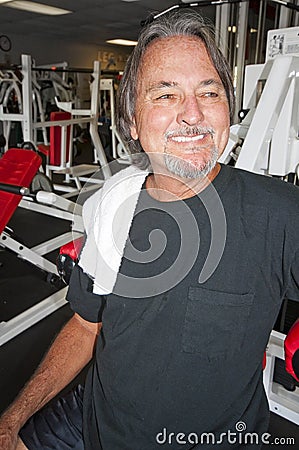 Man in gym Stock Photo