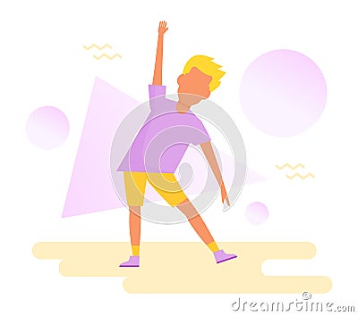 Man Gymnastics Athlete Vector. Vector Illustration