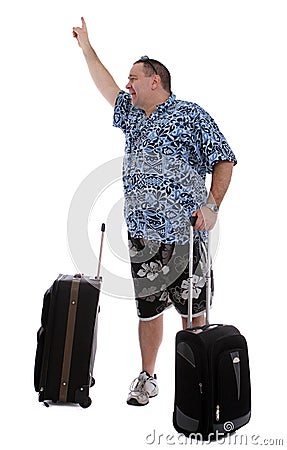 Man hailing a cab Stock Photo