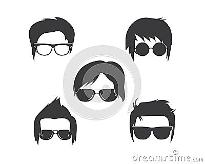 man hairstyle element icon vector illustration Vector Illustration