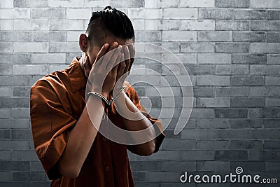 Man in handcuffs Stock Photo