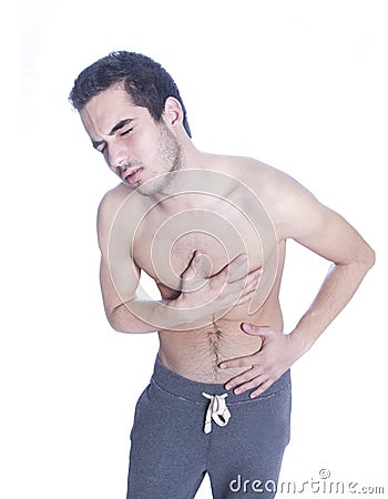 Man has pain Stock Photo