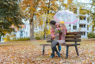 Man having to apologize to his wife or girlfriend Stock Photo