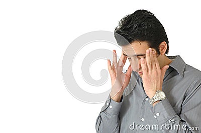 Man with Headache Stock Photo