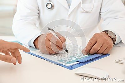 Man with health problems visiting urologist Stock Photo