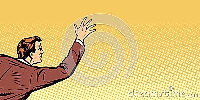 Man Hello hand Vector Illustration