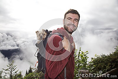 A man and his inseparable best friend Stock Photo