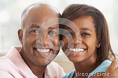 Man With His Teenage Daughter Stock Photo