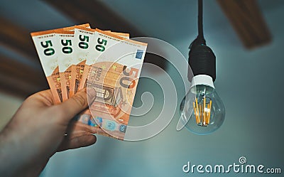 Expensive electricity concept Stock Photo