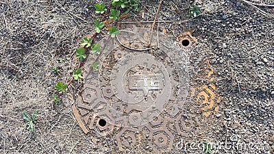 Man hole cover Editorial Stock Photo