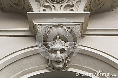Man with horns decoration Stock Photo