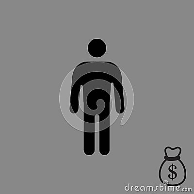 Man icon stock vector illustration flat design Vector Illustration