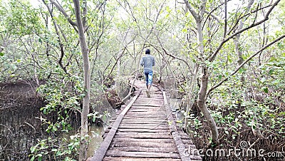 Man in the indian forest, chennai, india Editorial Stock Photo