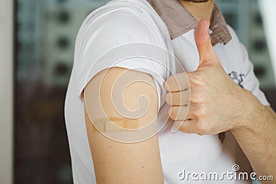 the man introduced the coronavirus vaccine Stock Photo