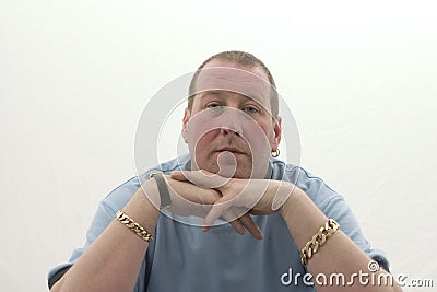 Man with Jewellery Stock Photo