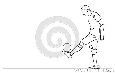 man juggling a football playing soccer line art vector illustration Vector Illustration