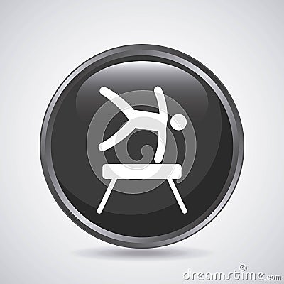 Man jumping icon. Sport design. Vector graphic Vector Illustration