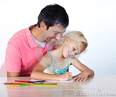 https://thumbs.dreamstime.com/x/man-little-girl-painting-together-9758549.jpg