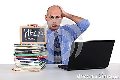 Man looking for help Stock Photo