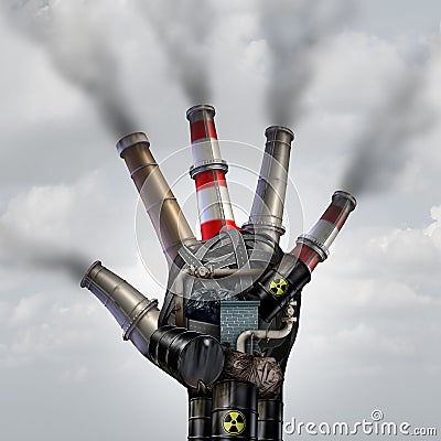 Man Made Pollution Stock Photo