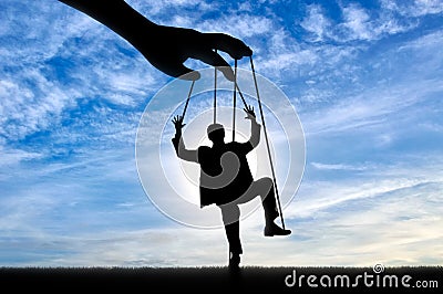 Man marionette. Manipulation concept Stock Photo