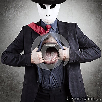 Man in mask Stock Photo