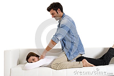 Man massaging Stock Photo