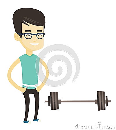 Man measuring waist vector illustration. Vector Illustration