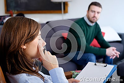 Man with mental health problem Stock Photo