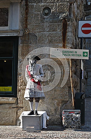 Man mime in the historical medieval costume Editorial Stock Photo