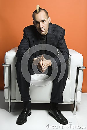 Man with mohawk. Stock Photo
