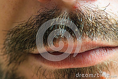 Man mouth detail. man detail Stock Photo