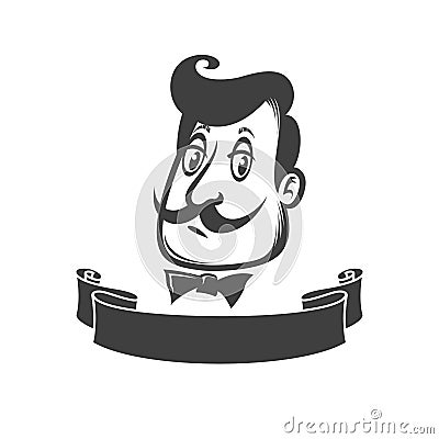 Man with mustache Vector Illustration