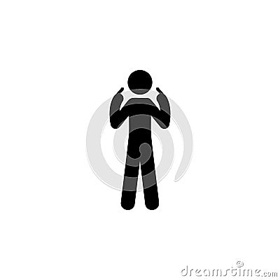 man myself, finger icon. Element of man pointing icon for mobile concept and web apps. Detailed man myself, finger icon can be use Stock Photo