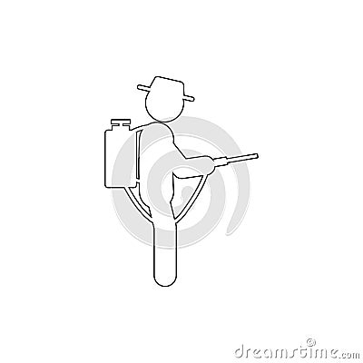 man nebulizer icon. Element of gardening for mobile concept and web apps illustration. Thin line icon for website design and devel Cartoon Illustration