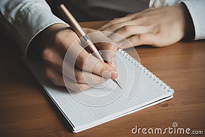 man with a pen Stock Photo