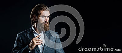 Man perfume, fragrance. Perfume or cologne bottle and perfumery, cosmetics, scent cologne bottle, male holding cologne Stock Photo