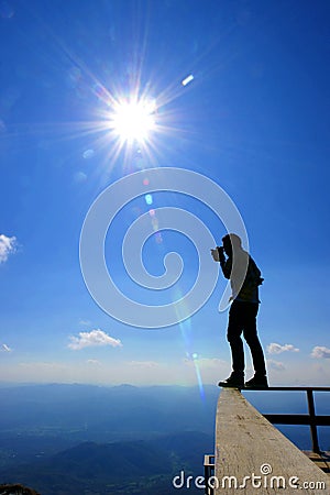 Man photograph view Stock Photo