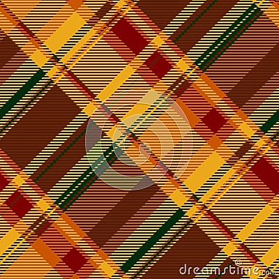 Man plaid pattern texture, empty fabric background seamless. Vertical vector check tartan textile in dark and maroon colors Vector Illustration