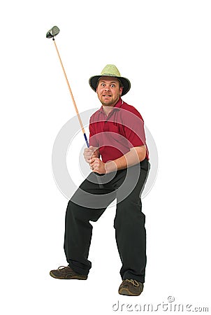 Man playing golf #1 Stock Photo
