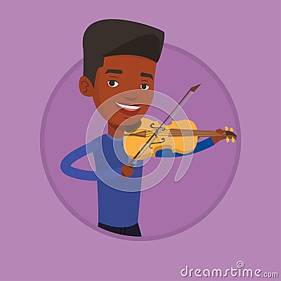 Man playing violin vector illustration. Vector Illustration