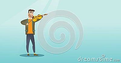 Man playing the violin vector illustration. Vector Illustration