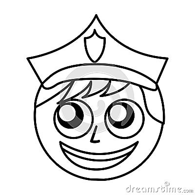 Man police officer avatar character Vector Illustration