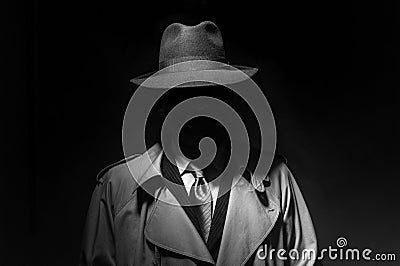 Noir movie character Stock Photo