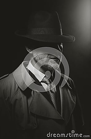 Noir movie character Stock Photo