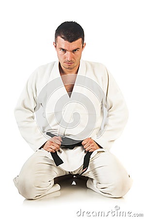 Man practicing Brazilian jiu-jitsu (BJJ) Stock Photo