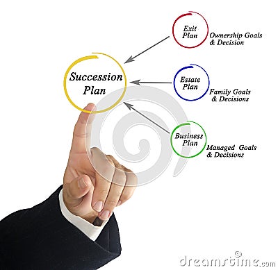 Components of Succession plan Stock Photo