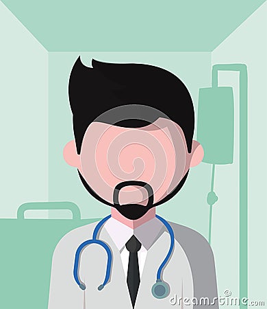 man profession doctor Vector Illustration