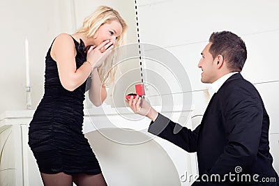 Man proposing marriage Stock Photo