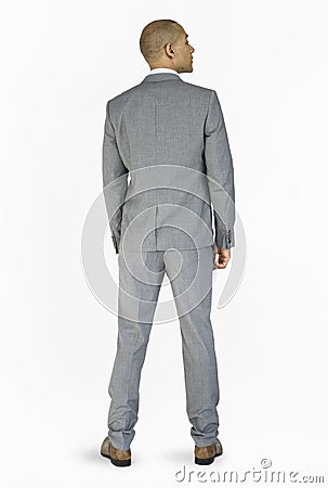 Man Rear View Abstract Portrait Concept Stock Photo